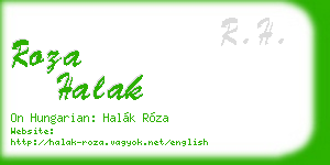 roza halak business card